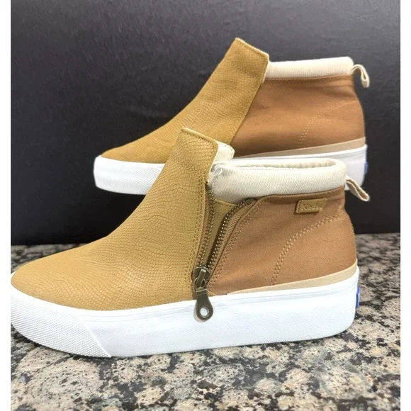 Keds Cooper Brown Suede/Canvas Zip Booties Wo’s Size 9.5 - Picture 13 of 13